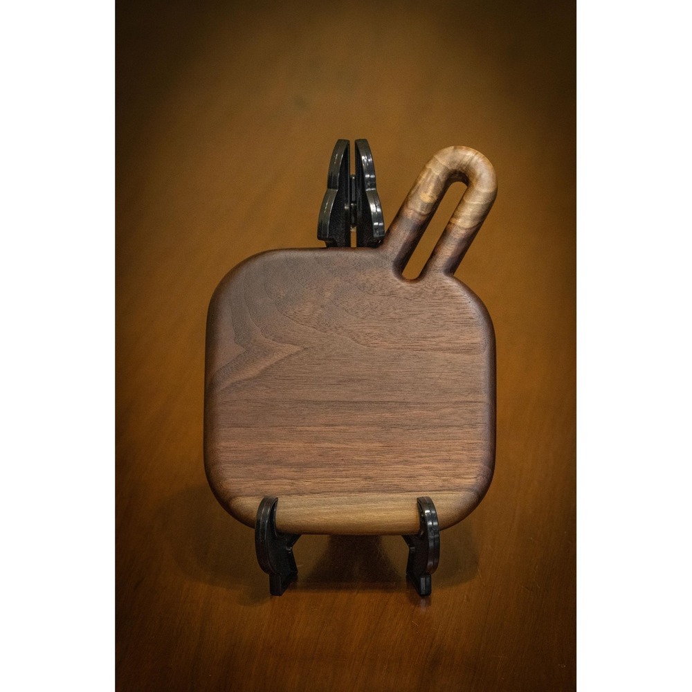 Handmade Walnut Charcuterie Board with Handle Custom Anniversary Gift Serving
